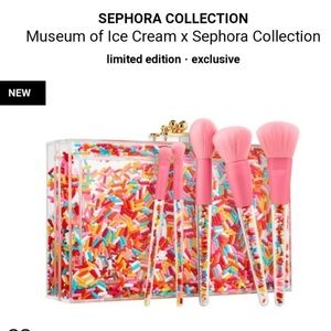 Sephora make up brushes and clutch.